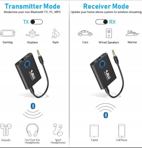 Adapter Bluetooth 5.3 1Mii ML301 Nadajnik-Odbiornik Adapter Bluetooth 5.3 1Mii ML301 Nadajnik-Odbiornik