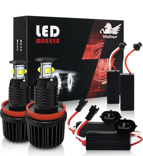WinPower H8 40W LED Car Angel Eyes Zestaw do konwersji halogenów WinPower H8 40W LED Car Angel Eyes Zestaw do konwersji halogenów